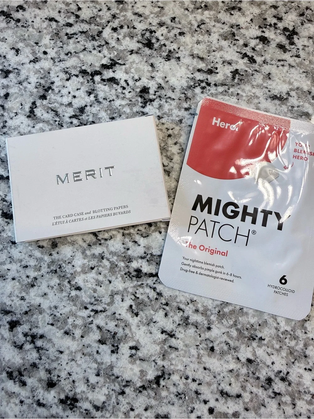 NEW Merit Card Case & Blotting Papers + FREE Mighty Patch Sample